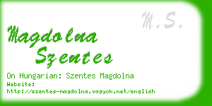 magdolna szentes business card